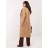 Dámsky kabát farba hnedá camel kód TW-PL-BI-5312A.85 : na temu obdobie Jeseň / zima (Farba Hnedá camel, Veľkosť S)