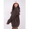 Dámska tmavo-hnedá športová mikina bez kapucne WT-BL-A1454.84 (Farba Tmavo-hnedá, Veľkosť ONE SIZE)