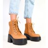 Dámske členkové topánky hnedé kód 6619 - GM 6619-2 CAMEL 38 - GM (Veľkosť 38)