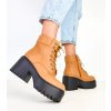 Dámske členkové topánky hnedé kód 6619 - GM 6619-2 CAMEL 38 - GM (Veľkosť 38)