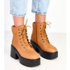 Dámske členkové topánky hnedé kód 6619 - GM 6619-2 CAMEL 38 - GM (Veľkosť 38)