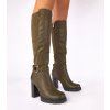 Dámske topánky čižmy zelené kód A93 - GM A93 GREEN 38 - GM (Veľkosť 38)