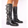 Dámske topánky čižmy čierne kód K521 - GM K521 BLACK 38 - GM (Veľkosť 38)