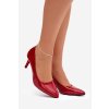 Lakované lodičky sergio leone 1336 červené / 1336 REDLAK (Veľkosť 36)