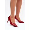 Lakované lodičky sergio leone 1336 červené / 1336 REDLAK (Veľkosť 36)
