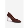 z eko semišu lodičky sergio leone 1336 čokoládovo hnedé / 1336 CHOCOLATE (Veľkosť 38)