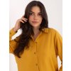 Dámske Košeľa farba Tmavo-žltá kód LK-KS-510109.70 (Farba Tmavo-žltá, Veľkosť S)