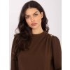 Dámska blúzka formálny štýl hnedá MI-BZ-278519-1.40 (Farba Hnedá, Veľkosť ONE SIZE)