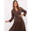 Dámske hnede šaty elegantné kód produktu IT-SK-21599.80 (Farba Hnedá, Veľkosť ONE SIZE)