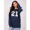 Dámska granatovo-modrá športová mikina bez kapucne WT-BL-A1063.64 (Farba Granatovo-modrá, Veľkosť ONE SIZE)
