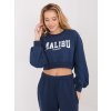 Dámska granatovo-modrá športová mikina bez kapucne WT-BL-A1277-1.47 (Farba Granatovo-modrá, Veľkosť ONE SIZE)