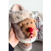 Vánoční kožené Domáca papuče Dámske sobi béžove ilianne / 5282 BEIGE (Veľkosť 36.5)