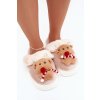 Vánoční kožené Domáca papuče Dámske sobi béžove ilianne / 5282 BEIGE (Veľkosť 36.5)