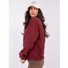 Dámska bordová športová mikina bez kapucne WT-BL-A1460.58 (Farba Bordová, Veľkosť ONE SIZE)