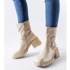 Dámske členkové topánky hnedé kód M623 - GM M623 Béžové 38 - GM (Veľkosť 39)