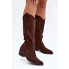 čižmy kovbojky Dámske čokoládovo hnedé jazelle / 5868 BROWN (Veľkosť 36)