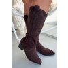 čižmy kovbojky Dámske čokoládovo hnedé jazelle / 5868 BROWN (Veľkosť 36)