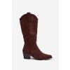 čižmy kovbojky Dámske čokoládovo hnedé jazelle / 5868 BROWN (Veľkosť 36)