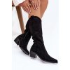 čižmy kovbojky Dámske čierne jazelle / 5868 BLACK (Veľkosť 37)