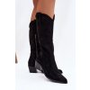 čižmy kovbojky Dámske čierne jazelle / 5868 BLACK (Veľkosť 38)