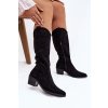 čižmy kovbojky Dámske čierne jazelle / 5868 BLACK (Veľkosť 38)