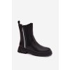 Kotníkové členkové topánky Dámske zateplené čierne solenne / LH166 BLACK (Veľkosť 36)