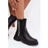Kotníkové členkové topánky Dámske zateplené čierne solenne / LH166 BLACK (Veľkosť 36)