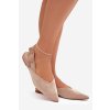 Dámske baleríny s remienkom béžove tanelia / 9755 KHAKI (Veľkosť 39)