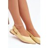 Lakované baleríny s remienkom žluté rinalle / 9732 YELLOW (Veľkosť 36)