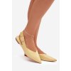 Lakované baleríny s remienkom žluté rinalle / 9732 YELLOW (Veľkosť 36)