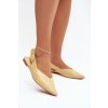 Lakované baleríny s remienkom žluté rinalle / 9732 YELLOW (Veľkosť 36)
