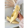 Lakované baleríny s remienkom žluté rinalle / 9732 YELLOW (Veľkosť 36)