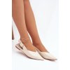 Lakované baleríny s remienkom béžove rinalle / 9732 BEIGE (Veľkosť 36)