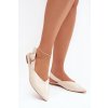 Lakované baleríny s remienkom béžove rinalle / 9732 BEIGE (Veľkosť 37)