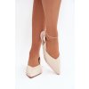 Lakované baleríny s remienkom béžove rinalle / 9732 BEIGE (Veľkosť 37)