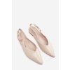 Lakované baleríny s remienkom béžove rinalle / 9732 BEIGE (Veľkosť 36)
