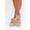 Ozdobené Dámske tenisky béžove calissea / 9031 BEIGE (Veľkosť 36)