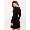 Dámske čierne šaty pletene dizajnove kód produktu PM-SK-DF61033.58 (Farba Čierna, Veľkosť S/M)