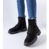 Dámske členkové topánky čierne kód JG2313 - GM JG2313 BLACK MICRO FIBER 38 - GM (Veľkosť 39)