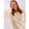 Dámsky sveter farba Svetlo-béžová kód AT-SW-2231.99P (Farba Svetlo-béžová, Veľkosť ONE SIZE)