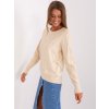 Dámsky sveter farba Svetlo-béžová kód AT-SW-2231.99P (Farba Svetlo-béžová, Veľkosť ONE SIZE)