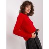 Dámsky sveter farba Červená kód AT-SW-2340.22 (Farba Červená, Veľkosť ONE SIZE)