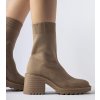 Dámske členkové topánky hnedé kód 5727 - GM 5727 KHAKI 38 - GM (Veľkosť 39)