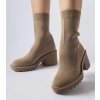 Dámske členkové topánky hnedé kód 5727 - GM 5727 KHAKI 38 - GM (Veľkosť 39)