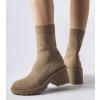 Dámske členkové topánky hnedé kód 5727 - GM 5727 KHAKI 38 - GM (Veľkosť 39)