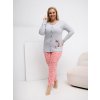 Dámske Pyžamo farba Sivá kód DU-PI-FP-509.99P (Farba Sivá, Veľkosť XL)
