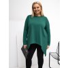 Dámska blúzka pre plnoštíhle moletky tmavo-zelená RV-BZ-5031.06X (Farba Tmavo-zelená, Veľkosť one size XL/2XL)