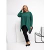 Dámska blúzka pre plnoštíhle moletky tmavo-zelená RV-BZ-5031.06X (Farba Tmavo-zelená, Veľkosť one size XL/2XL)