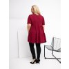 Dámska blúzka plus size bordová RV-BZ-7923-1.34P (Farba Bordová, Veľkosť ONE SIZE)