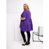 Dámska blúzka plus size tmavo-fialová RV-BZ-7923-1.34P (Farba Tmavo-fialová, Veľkosť ONE SIZE)